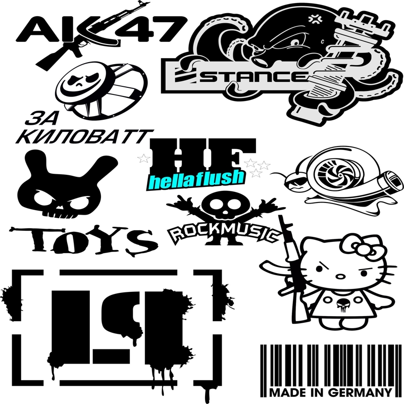 طرح وکتور برچسب ماشین مناسب برای استفاده در دستگاه های cnc چوب و cnc لیزر - vector car stickers cdr file