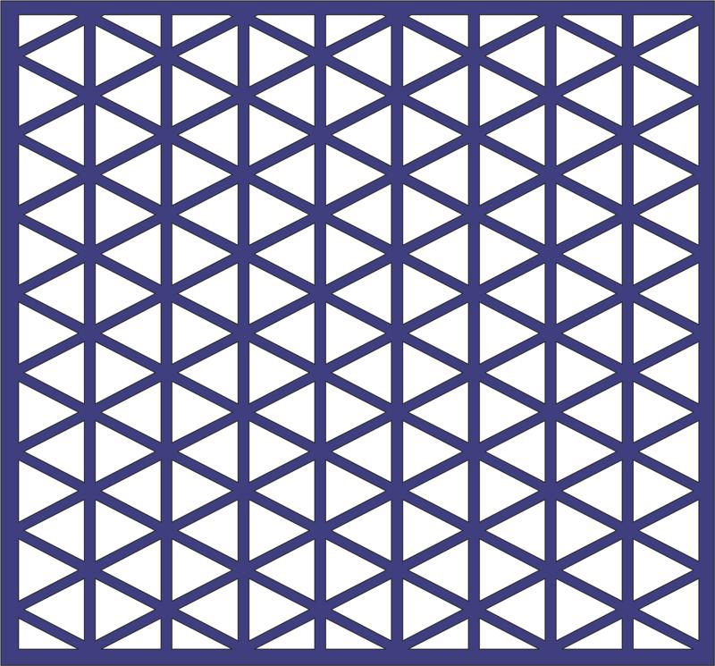 طرح مثلث تکرار شونده مناسب برای استفاده در دستگاه های cnc چوب و cnc لیزر - repeating triangle pattern dxf file