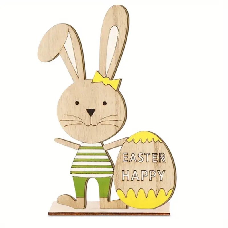 طرح تزیین خرگوش عید پاک با مناسب برای استفاده در دستگاه های cnc چوب و cnc لیزر - laser cut easter bunny decoration