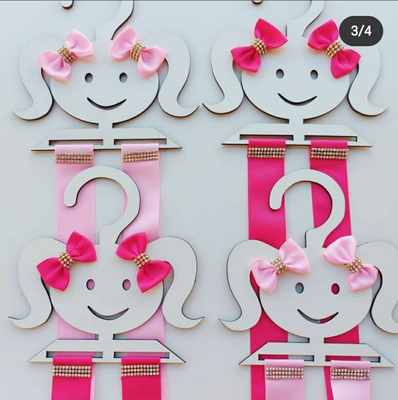 طرح پایه پاپیون عروسک دخترانه مناسب برای استفاده در دستگاه های cnc چوب و cnc لیزر - laser cut girl doll bow holder