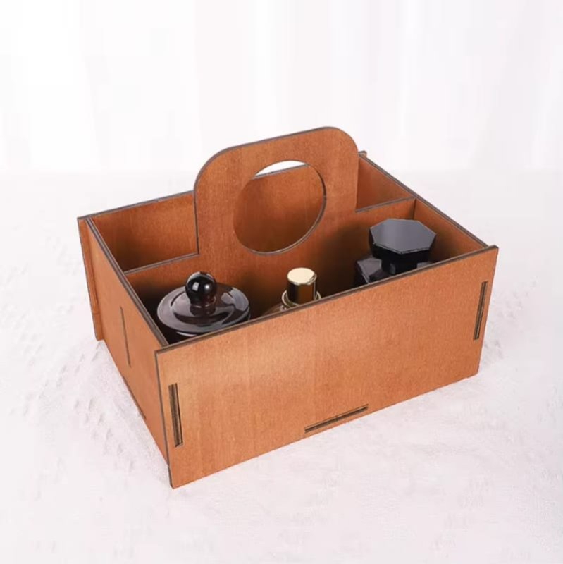 طرح جعبه ذخیره سازی قابل حمل چوبی مناسب برای استفاده در دستگاه های cnc چوب و cnc لیزر - laser cut wooden portable storage box