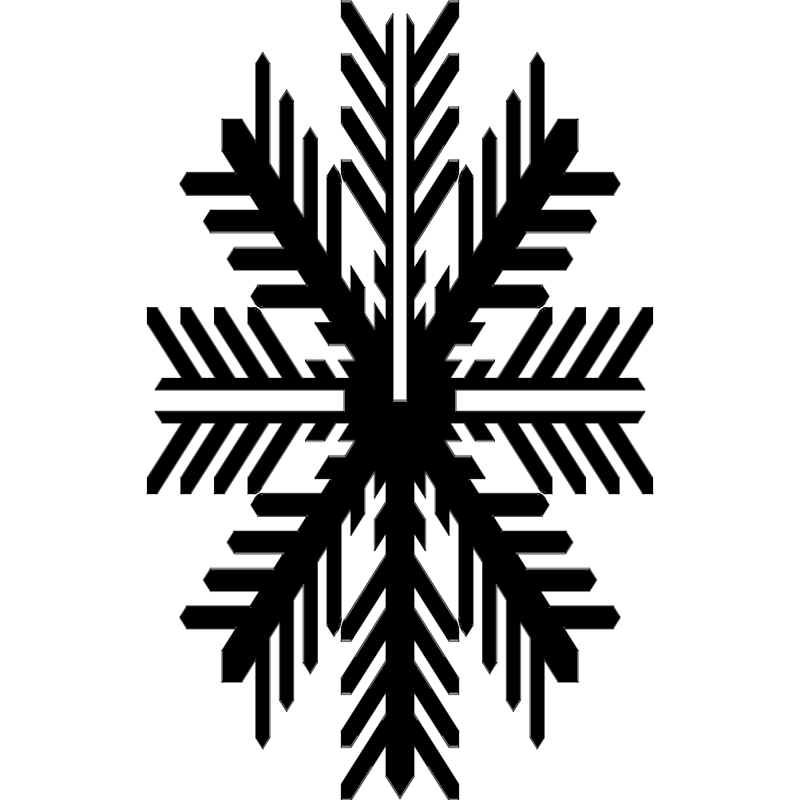 طرح دانه برف مناسب برای استفاده در دستگاه های cnc چوب و cnc لیزر - snowflake b dxf file