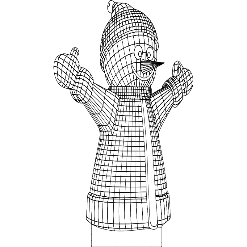 طرح آدم برفی مبارک مناسب برای استفاده در دستگاه های cnc چوب و cnc لیزر - happy snowman dxf file