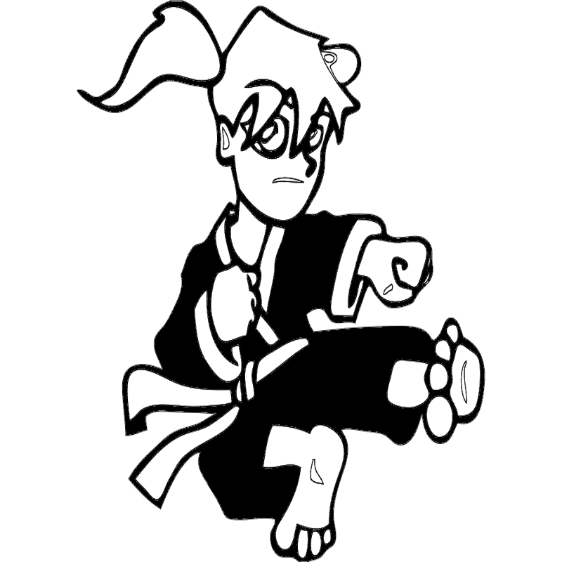 طرح دختر تکواندوکار مناسب برای استفاده در دستگاه های cnc چوب و cnc لیزر - taekwondo girl dxf file