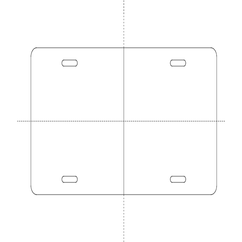 طرح پلاک خالی مناسب برای استفاده در دستگاه های cnc چوب و cnc لیزر - license plate blank dxf file