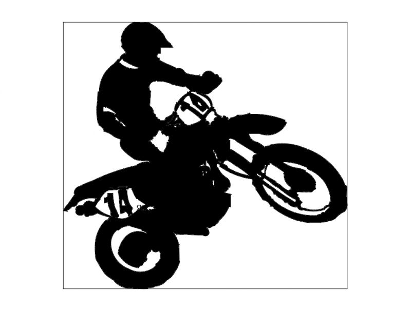 طرح موتور سیکلت Dirtbike 1 مناسب برای استفاده در دستگاه های cnc چوب و cnc لیزر - dirtbike 1 dxf file