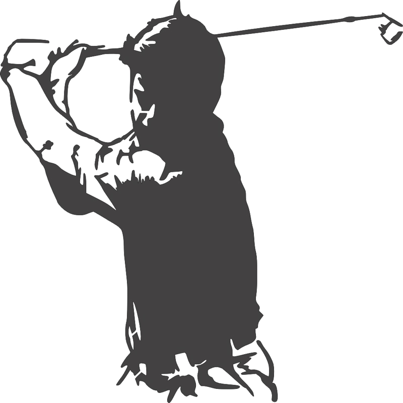 طرح گلف باز مناسب برای استفاده در دستگاه های cnc چوب و cnc لیزر - golfer dxf file