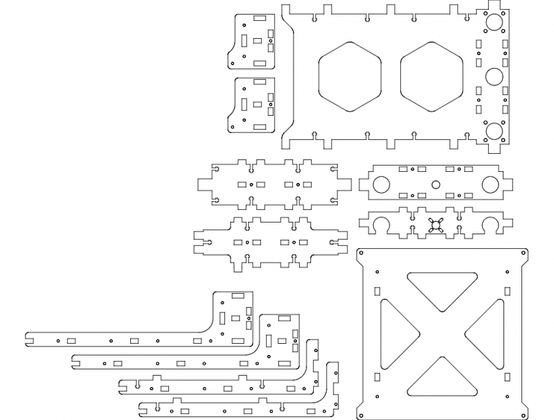 طرح میز چوبی ulti v1 0 مناسب برای استفاده در دستگاه های cnc چوب و cnc لیزر - ulti v1 0 wood table dxf file