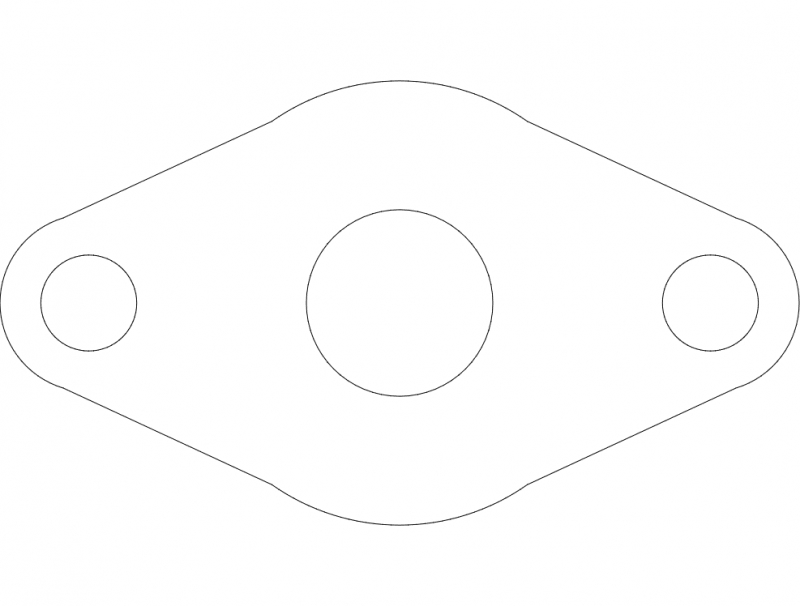 طرح فلنج لوله ای 1 میله ای مناسب برای استفاده در دستگاه های cnc چوب و cnc لیزر - tubeflange1barstock dxf file