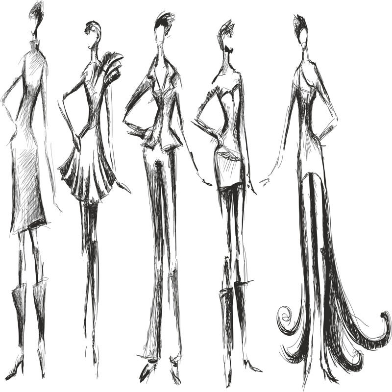 طرح سیلوئت های مد مناسب برای استفاده در دستگاه های cnc چوب و cnc لیزر - fashion silhouettes cdr file