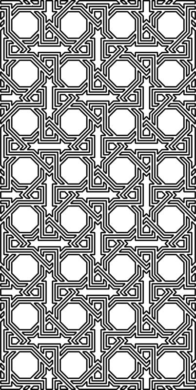 طرح اسلیمی مناسب برای استفاده در دستگاه های cnc چوب و cnc لیزر - arabesque pattern dxf file