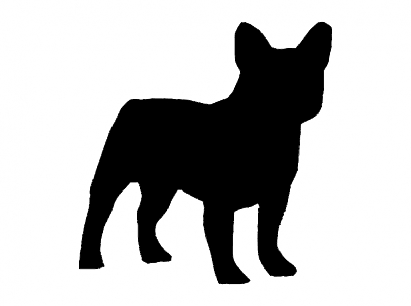 طرح بولداگ فرانسوی مناسب برای استفاده در دستگاه های cnc چوب و cnc لیزر - french bulldog dxf file