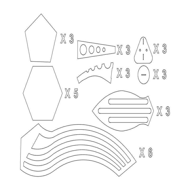 طرح اشتراک گذاری eggpit مناسب برای استفاده در دستگاه های cnc چوب و cnc لیزر - eggpit share dxf file