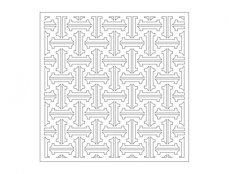 طرح تزئینی ۱ مناسب برای استفاده در دستگاه های cnc چوب و cnc لیزر - ornamental 1 dxf file