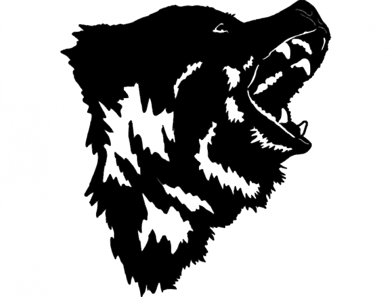 طرح خرس شماره 10 مناسب برای استفاده در دستگاه های cnc چوب و cnc لیزر - bear 10 dxf file