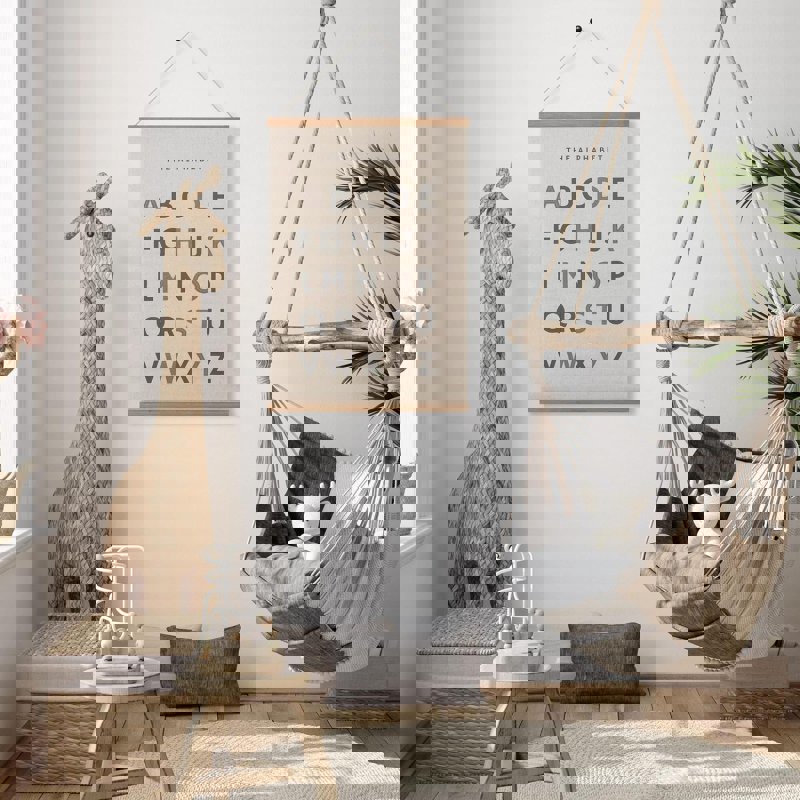 طرح پوستر الفبای برای دکور اتاق کودک مناسب برای استفاده در دستگاه های cnc چوب و cnc لیزر - laser cut alphabet poster kids room decor