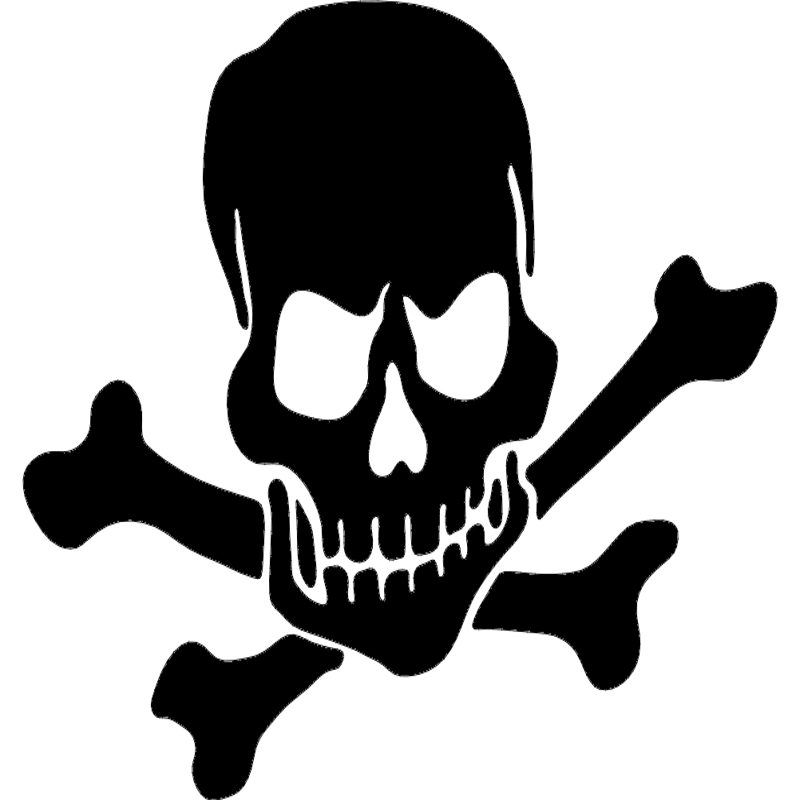 طرح وکتور طرح شبح جمجمه مناسب برای استفاده در دستگاه های cnc چوب و cnc لیزر - skull silhouette vector dxf file