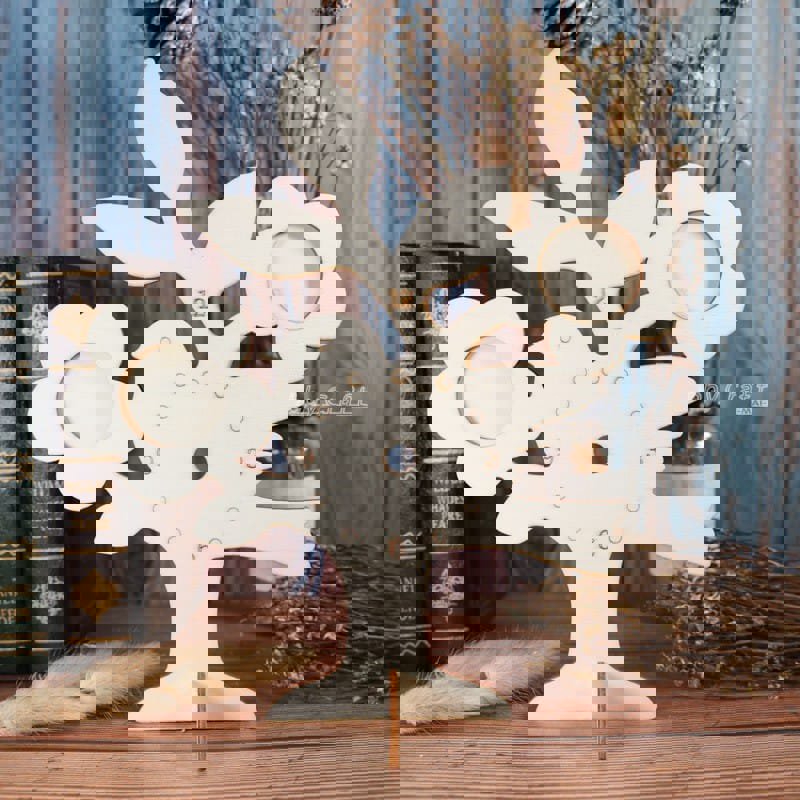 طرح ساعت رومیزی چوبی طرح پرنده و درخت به همراه قاب عکس مناسب برای استفاده در دستگاه های cnc چوب و cnc لیزر - laser cut bird and tree wooden table clock with photo frames