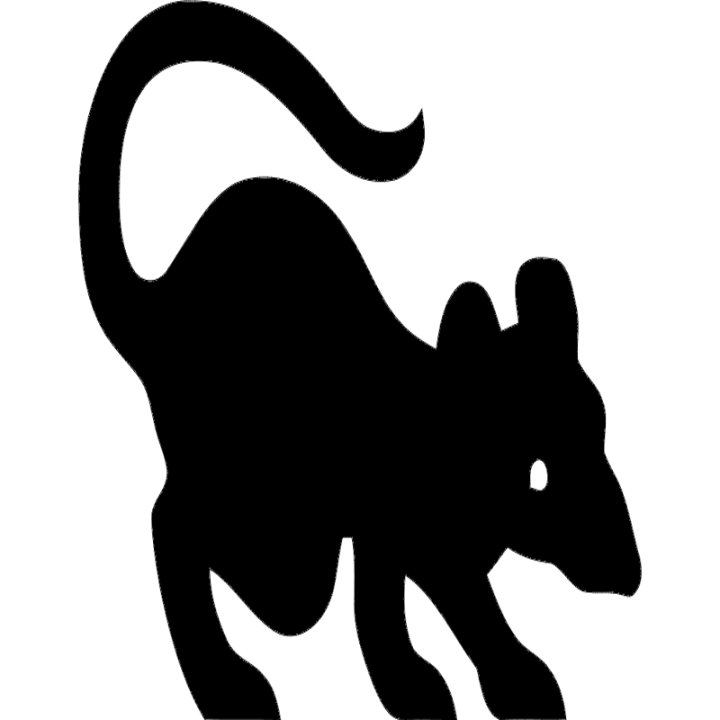 طرح موش صحرایی مناسب برای استفاده در دستگاه های cnc چوب و cnc لیزر - rat silhouette dxf file