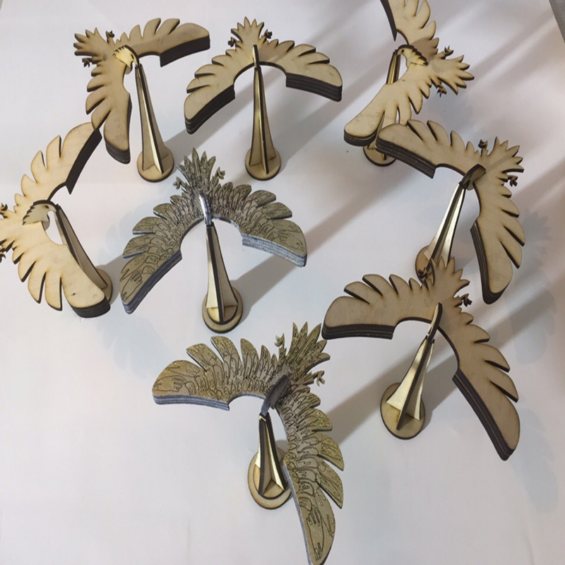 طرح پرنده چوبی با ضخامت 3 میلی‌متر مناسب برای استفاده در دستگاه های cnc چوب و cnc لیزر - laser cut wooden balance bird 3mm cdr file