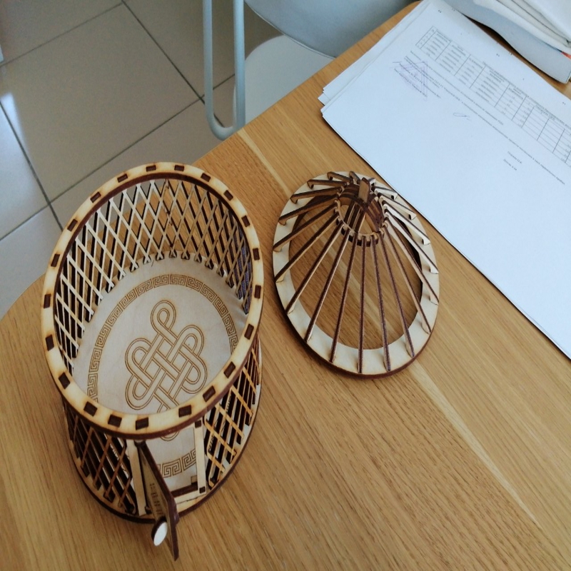 طرح یورت مناسب برای استفاده در دستگاه های cnc چوب و cnc لیزر - laser cut yurt dxf file