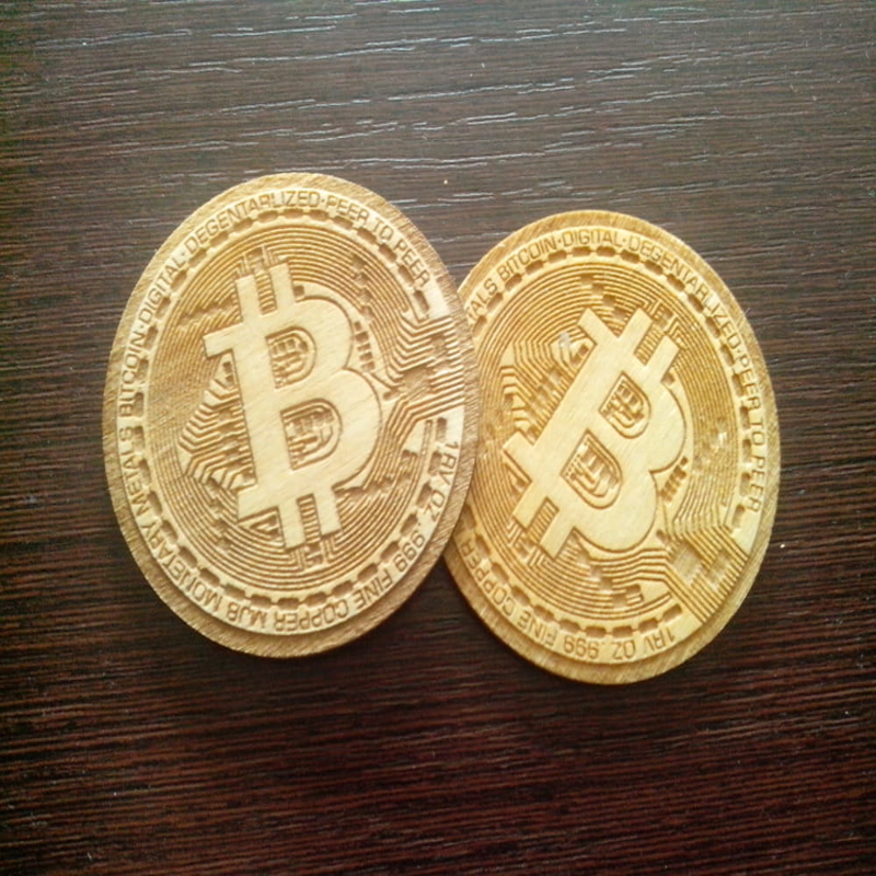 طرح نماد بیت کوین مناسب برای استفاده در دستگاه های cnc چوب و cnc لیزر - laser cut bitcoin symbol dxf file