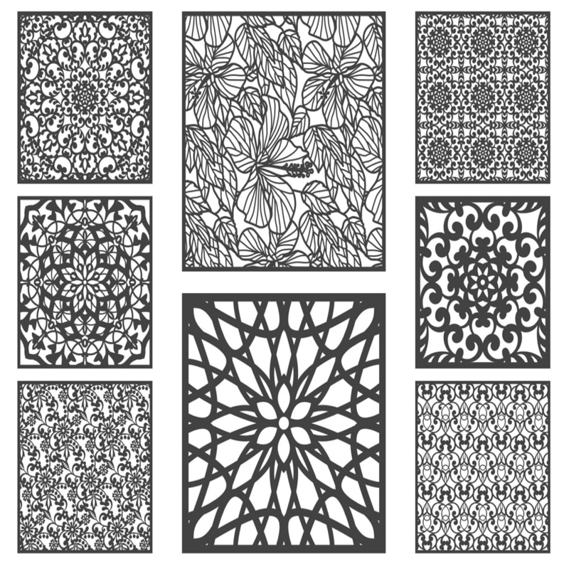 طرح‌های پنل‌های تزئینی، مناسب برای استفاده در دستگاه های cnc چوب و cnc لیزر - decorative panels patterns cdr file