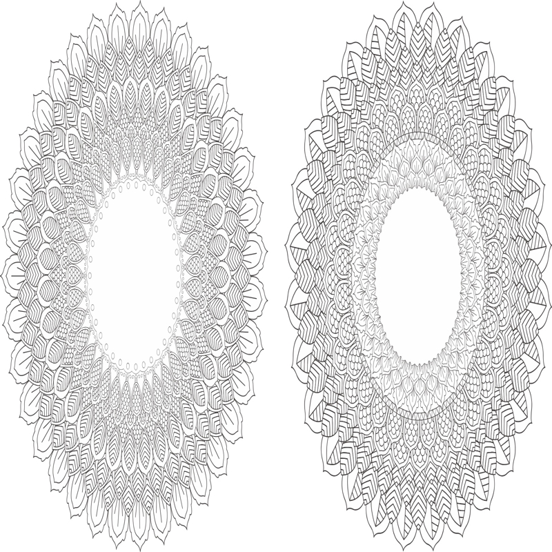 طرح عناصر طرح ماندالا (چرخ هستی) وکتور مناسب برای استفاده در دستگاه های cnc چوب و cnc لیزر - mandala vectors design elements eps file