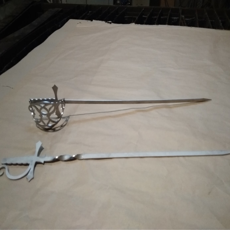 طرح شمشیر سیخ کباب مناسب برای استفاده در دستگاه های cnc چوب و cnc لیزر - laser cut sabre skewer sword dxf file