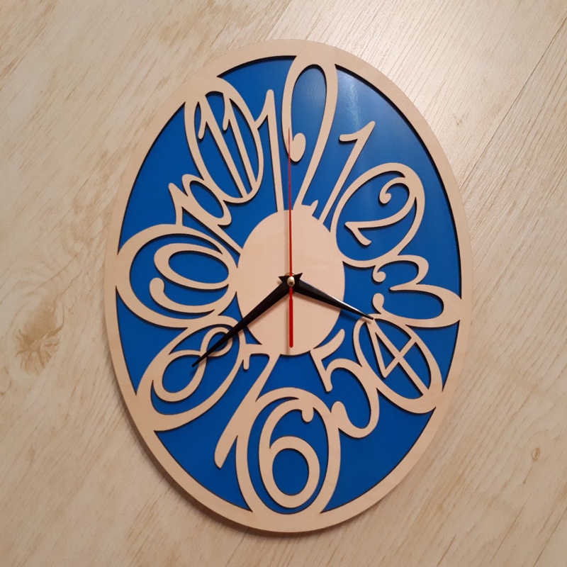 طرح صفحه ساعت تخته سه لا مناسب برای استفاده در دستگاه های cnc چوب و cnc لیزر - plywood clock face dxf file