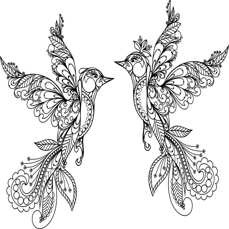 طرح پرندگان زینتی مناسب برای استفاده در دستگاه های cnc چوب و cnc لیزر - ornament birds cdr file