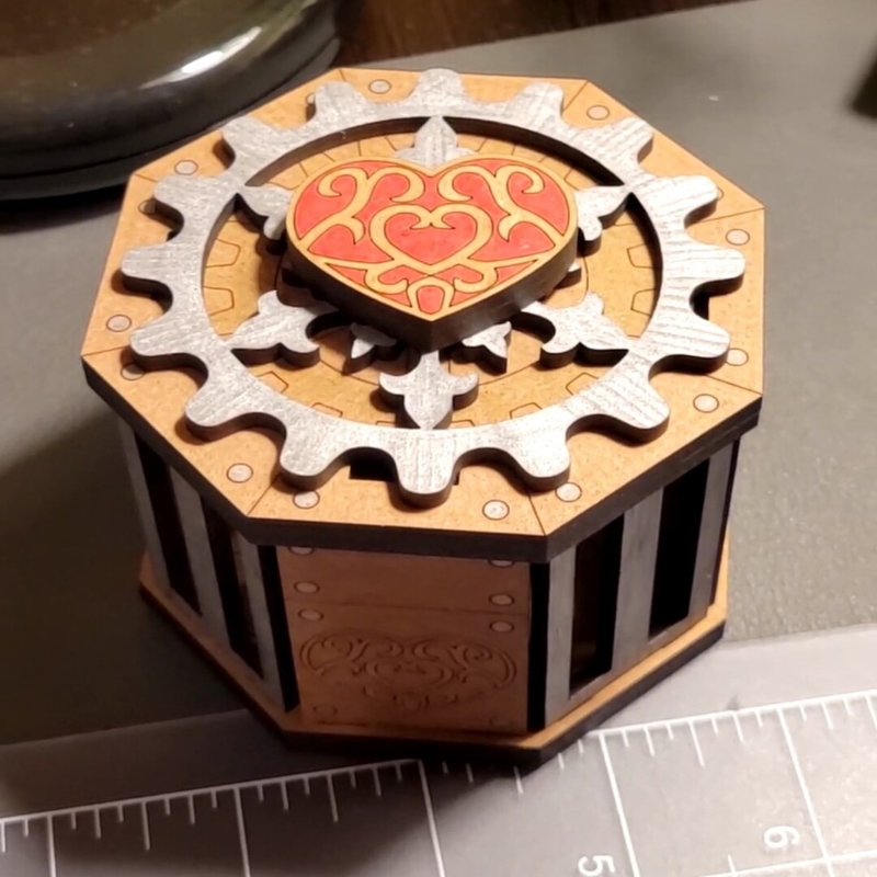 طرح جعبه تاس مناسب برای استفاده در دستگاه های cnc چوب و cnc لیزر - laser cut dice box svg file
