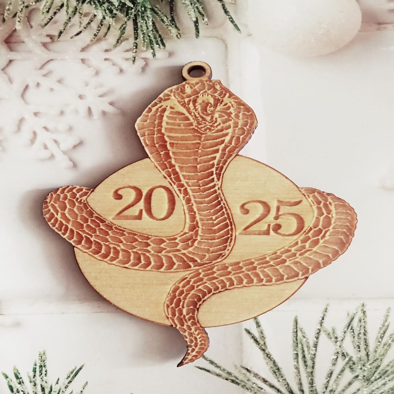طرح حکاکی لیزری مار کبری مناسب برای استفاده در دستگاه های cnc چوب و cnc لیزر - laser cut cobra snake ornament cdr file