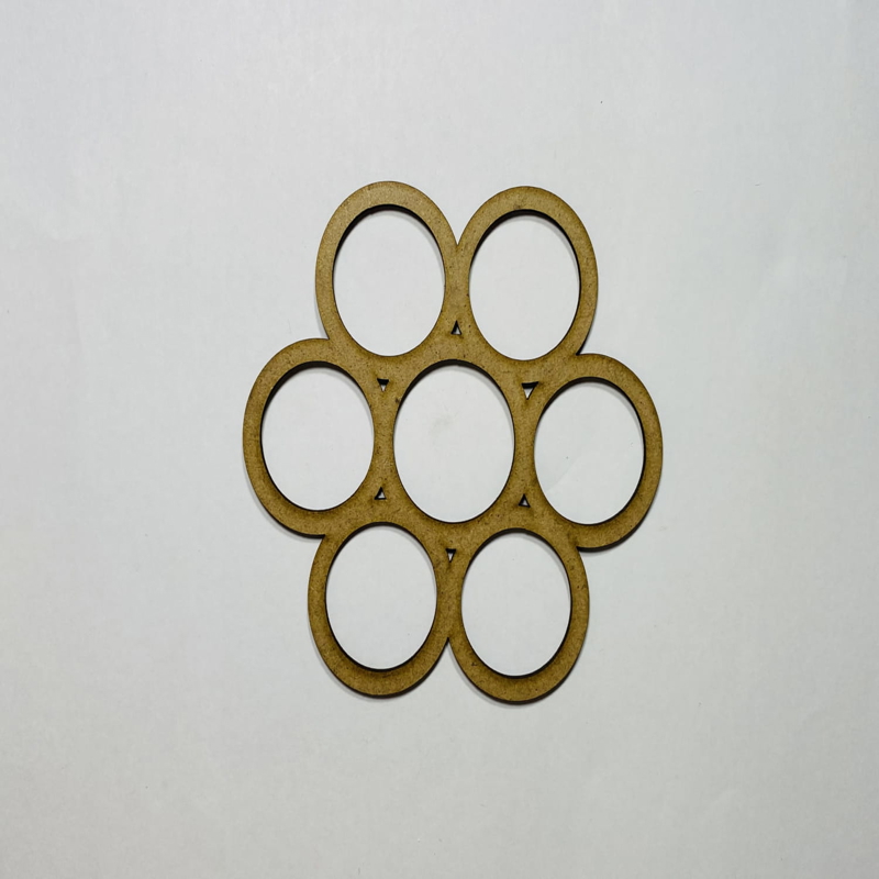 طرح گل هکامور مناسب برای استفاده در دستگاه های cnc چوب و cnc لیزر - laser cut hackamore flower cdr file