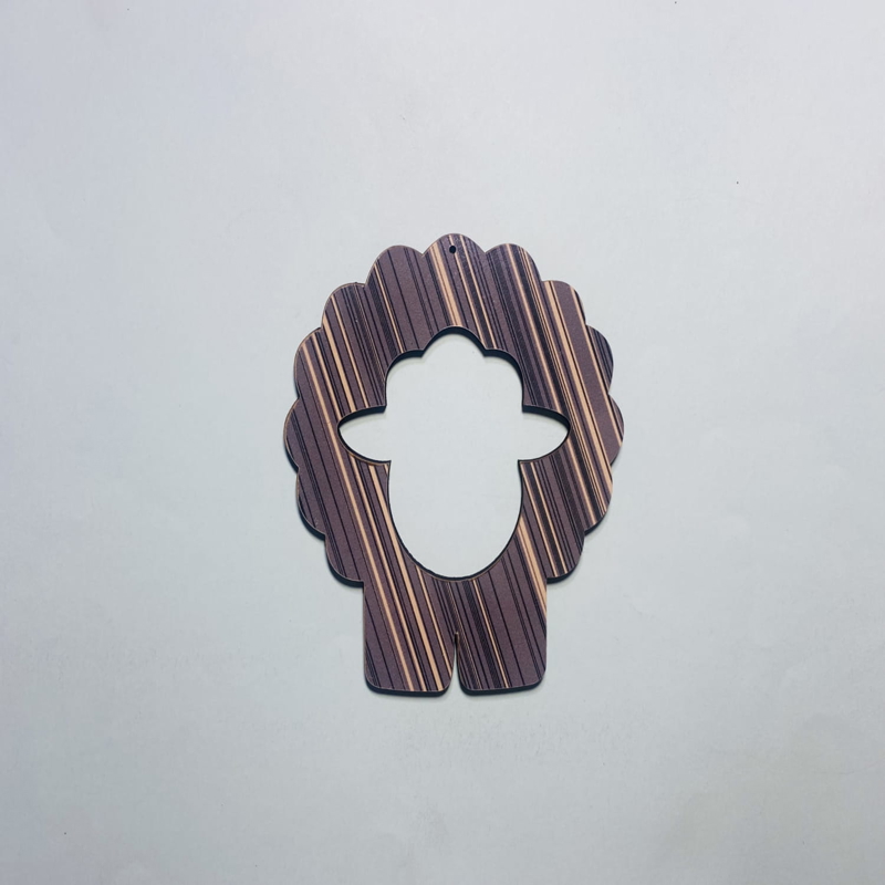 طرح برش چوب با شکل گوسفند برای لیزر مناسب برای استفاده در دستگاه های cnc چوب و cnc لیزر - laser cut sheep shape wood craft cutout cdr file