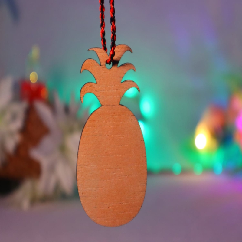 طرح آناناس طرح کریسمس مناسب برای استفاده در دستگاه های cnc چوب و cnc لیزر - laser cut pineapple christmas ornament cdr file