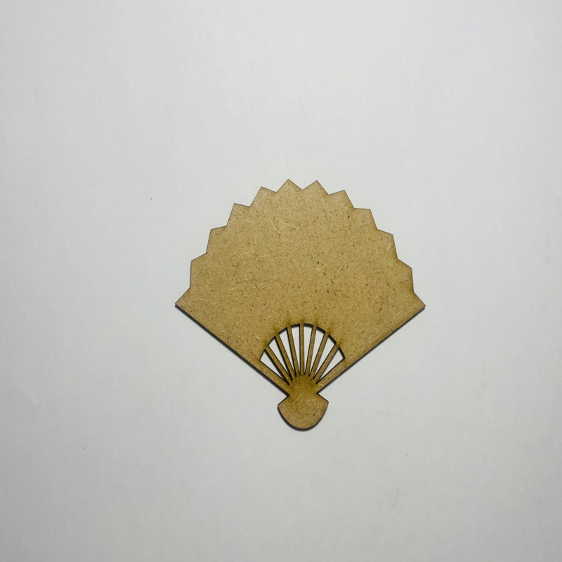 طرح پنکه چوبی طرح ناتمام مناسب برای استفاده در دستگاه های cnc چوب و cnc لیزر - laser cut fan cutout unfinished wood fan shape cdr file