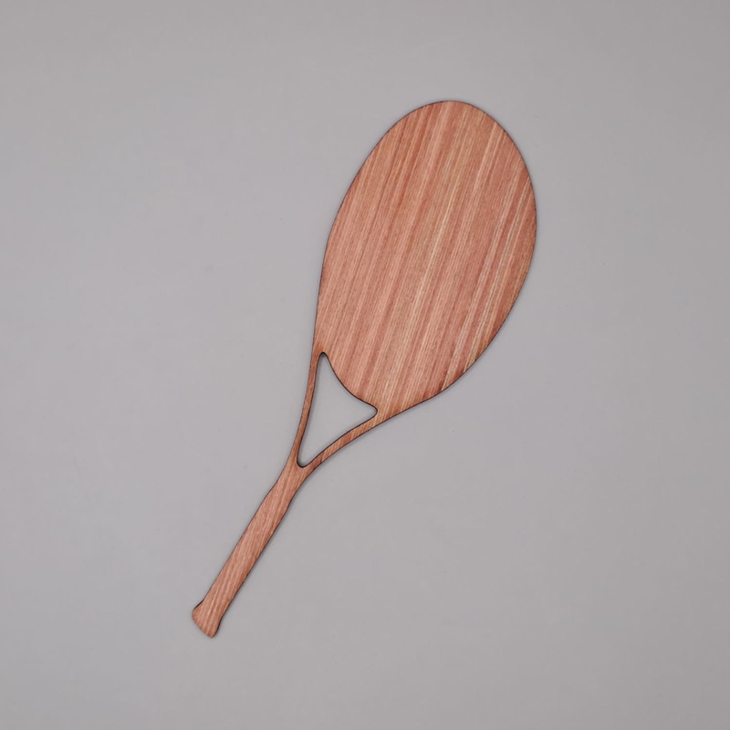 طرح راکت تنیس طرح چوب خام مناسب برای استفاده در دستگاه های cnc چوب و cnc لیزر - laser cut tennis racket shape unfinished wood craft cutout cdr file