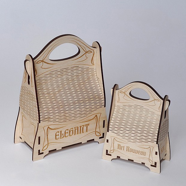 طرح جعبه کادویی زیبا از تخته سه لا با ضخامت 3 میلی متر مناسب برای استفاده در دستگاه های cnc چوب و cnc لیزر - laser cut elegant gift box plywood 3mm cdr file