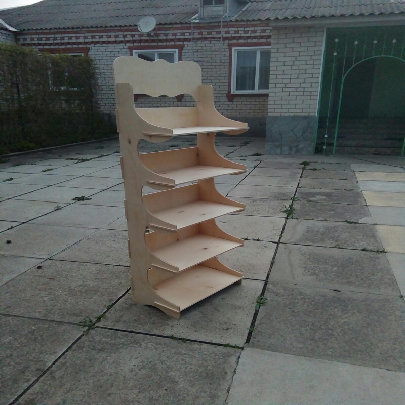 طرح پایه نمایش ویترین قفسه های فروشگاهی مناسب برای استفاده در دستگاه های cnc چوب و cnc لیزر - laser cut display stand showcase retail shelves cdr file