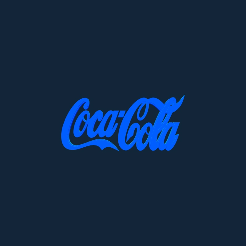طرح لوگوی کوکاکولا مناسب برای استفاده در دستگاه های cnc چوب و cnc لیزر - coca cola logo stl file