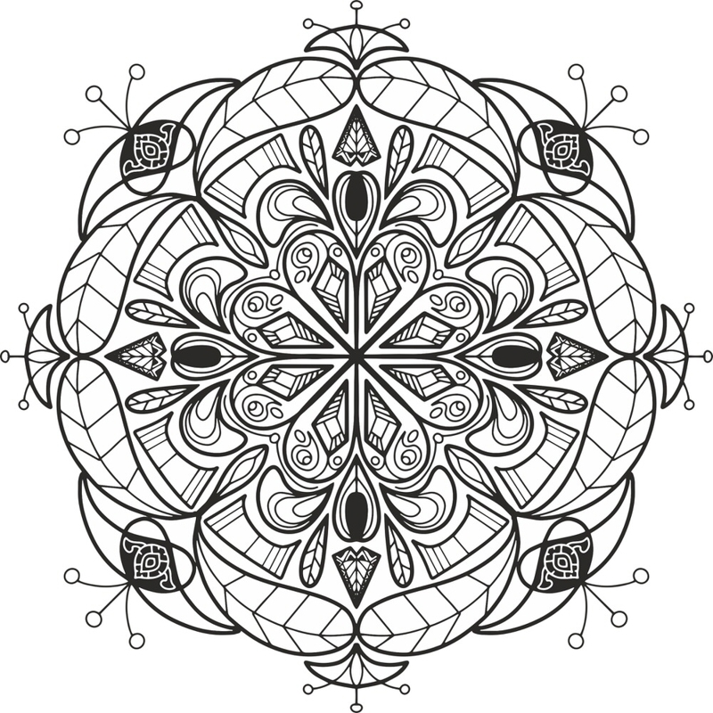 طرح ماندالا (چرخ هستی)ی گلدار مناسب برای استفاده در دستگاه های cnc چوب و cnc لیزر - floral mandala design cdr file