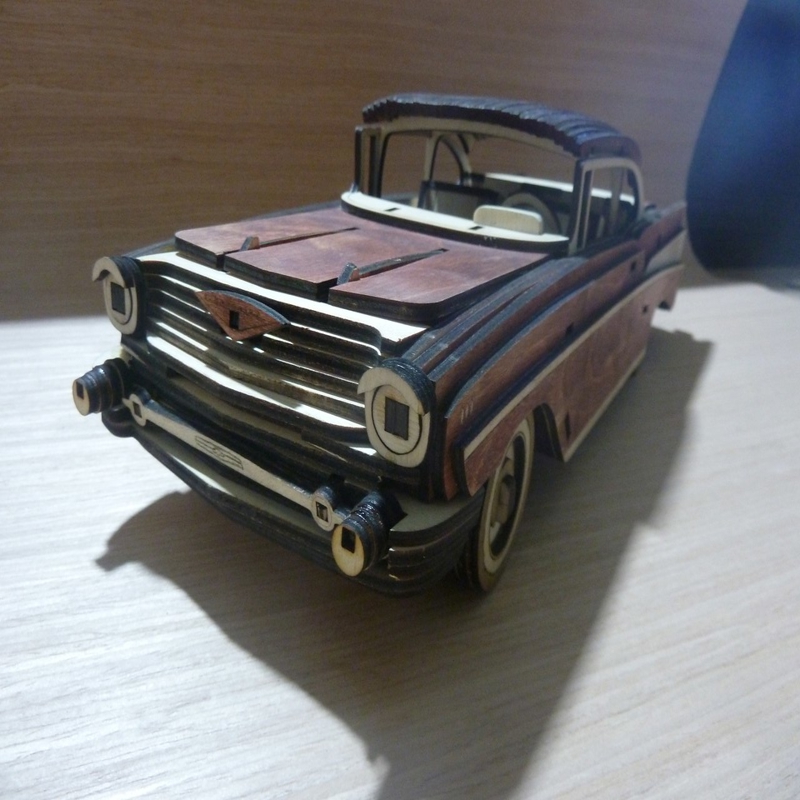 طرح شورلت بل ایر ۱۹۵۷ مناسب برای استفاده در دستگاه های cnc چوب و cnc لیزر - laser cutting chevrolet bel air 1957 cdr file