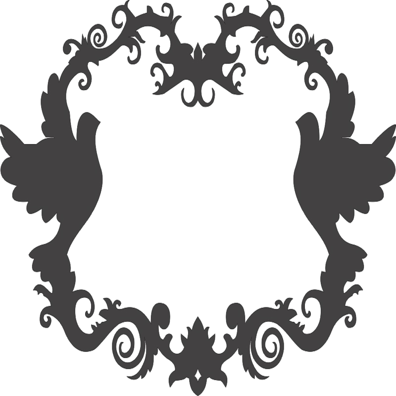 طرح قاب پرندگان تزئینی مناسب برای استفاده در دستگاه های cnc چوب و cnc لیزر - decor birds frame dxf file