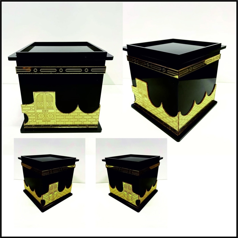 طرح دکوراسیون منزل اسلامی کعبه مناسب برای استفاده در دستگاه های cnc چوب و cnc لیزر - laser cut islamic home decor kaaba cdr file