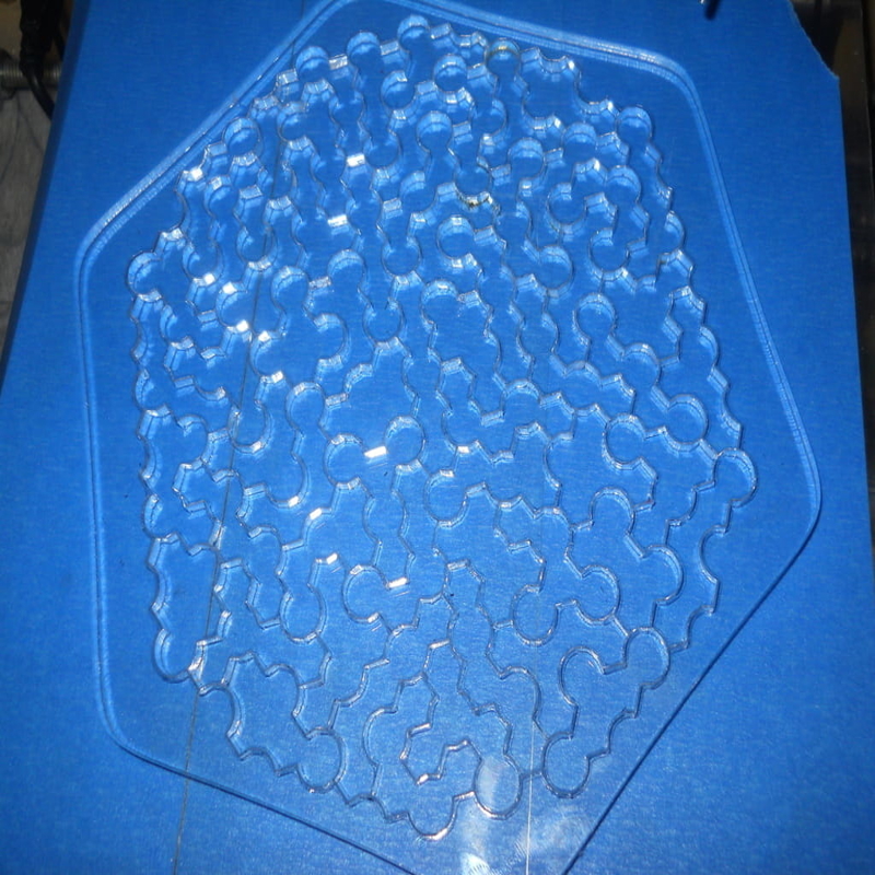 طرح و پازل hex5n مناسب برای استفاده در دستگاه های cnc چوب و cnc لیزر - laser cut hex5n puzzle svg file