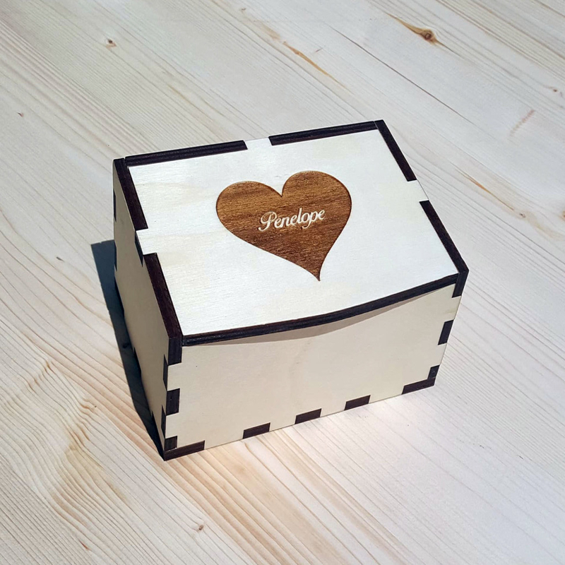 طرح جعبه جواهرات با ضخامت ۶ میلی‌متر مناسب برای استفاده در دستگاه های cnc چوب و cnc لیزر - laser cut jewelry box 6mm dxf file
