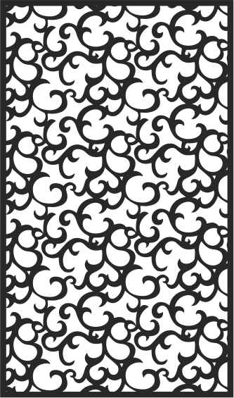 طرح توری مشکی بدون درز مناسب برای استفاده در دستگاه های cnc چوب و cnc لیزر - black seamless lace pattern cdr file