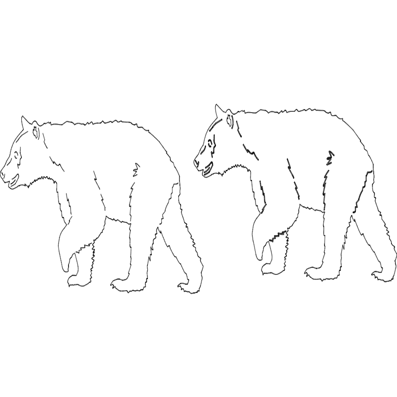 طرح حیوانات ۳ مناسب برای استفاده در دستگاه های cnc چوب و cnc لیزر - animals 3 dxf file