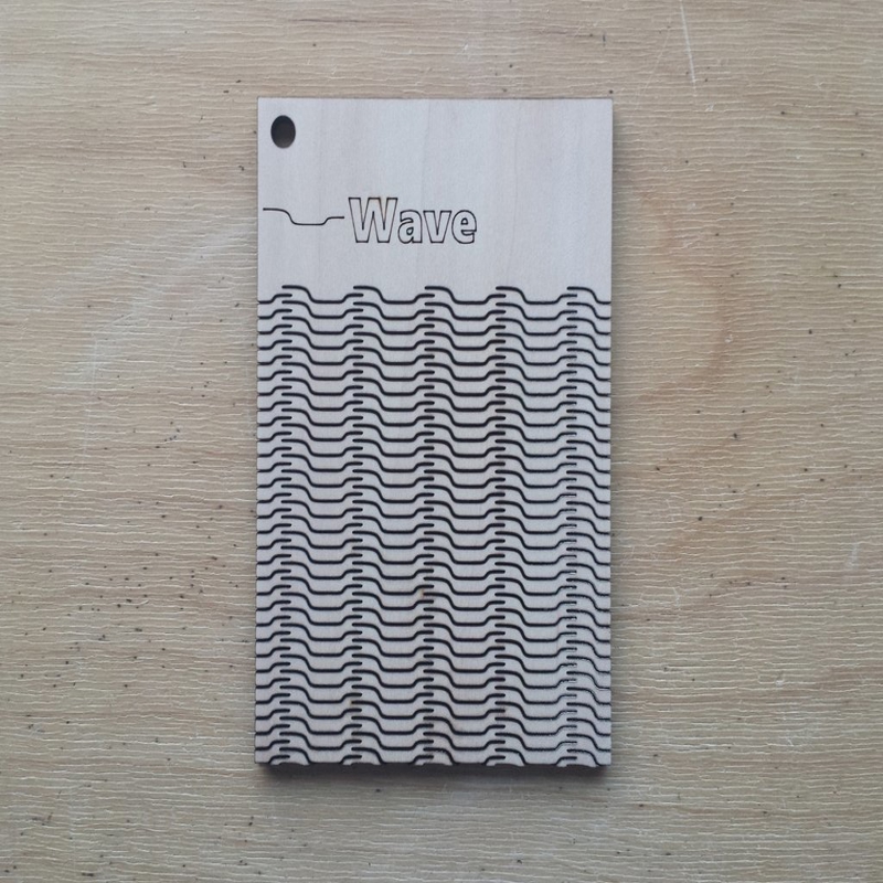 طرح و الگوی لولای متحرک برای برش لیزر مناسب برای استفاده در دستگاه های cnc چوب و cnc لیزر - wave pattern living hinge template for laser cut dxf file
